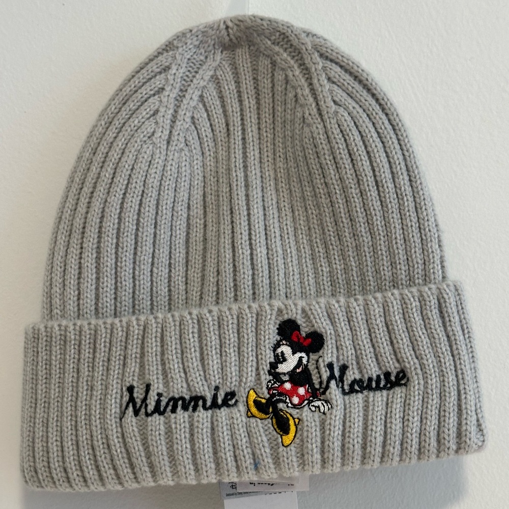 Disney Gray Minnie Mouse Knit Hat
